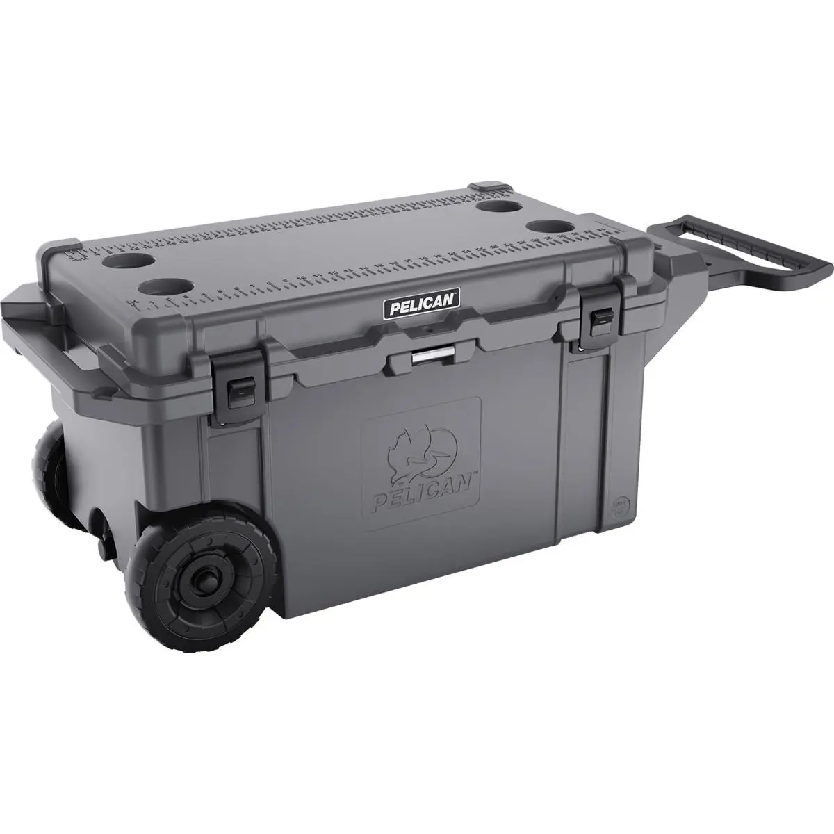 Pelican 80QT Elite Cooler - Wheeled, Graphite, Large Functional Cooler for Outdoor Camping, Hiking