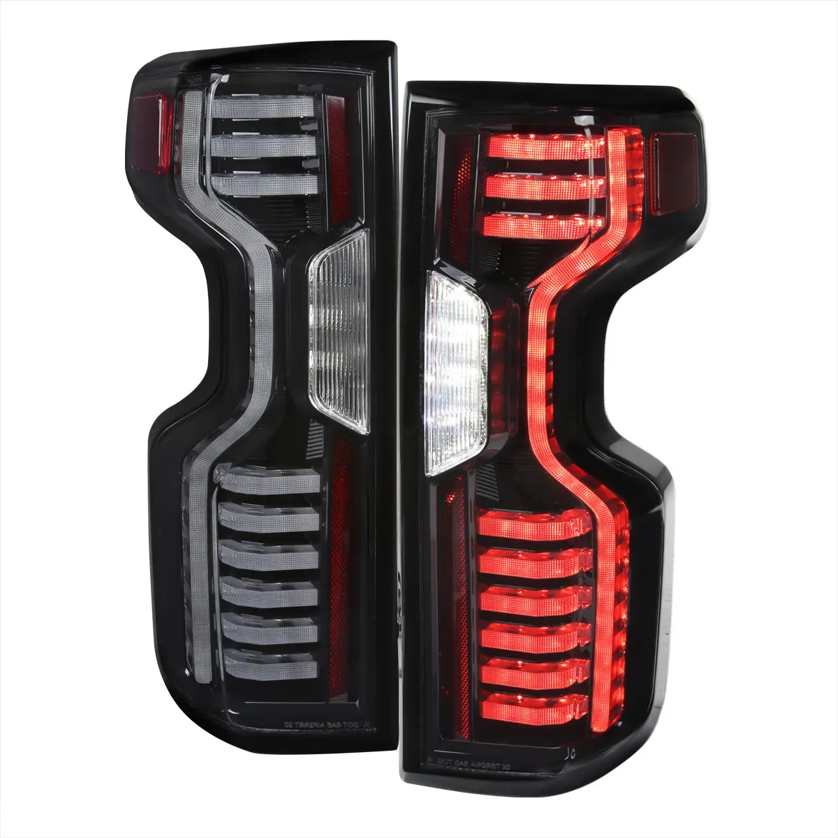 2019-2026 Chevrolet Silverado 1500 / 2020-2023 Silverado 2500HD/3500HD LED Tail Lights (Matte Black Housing/Clear Lens)