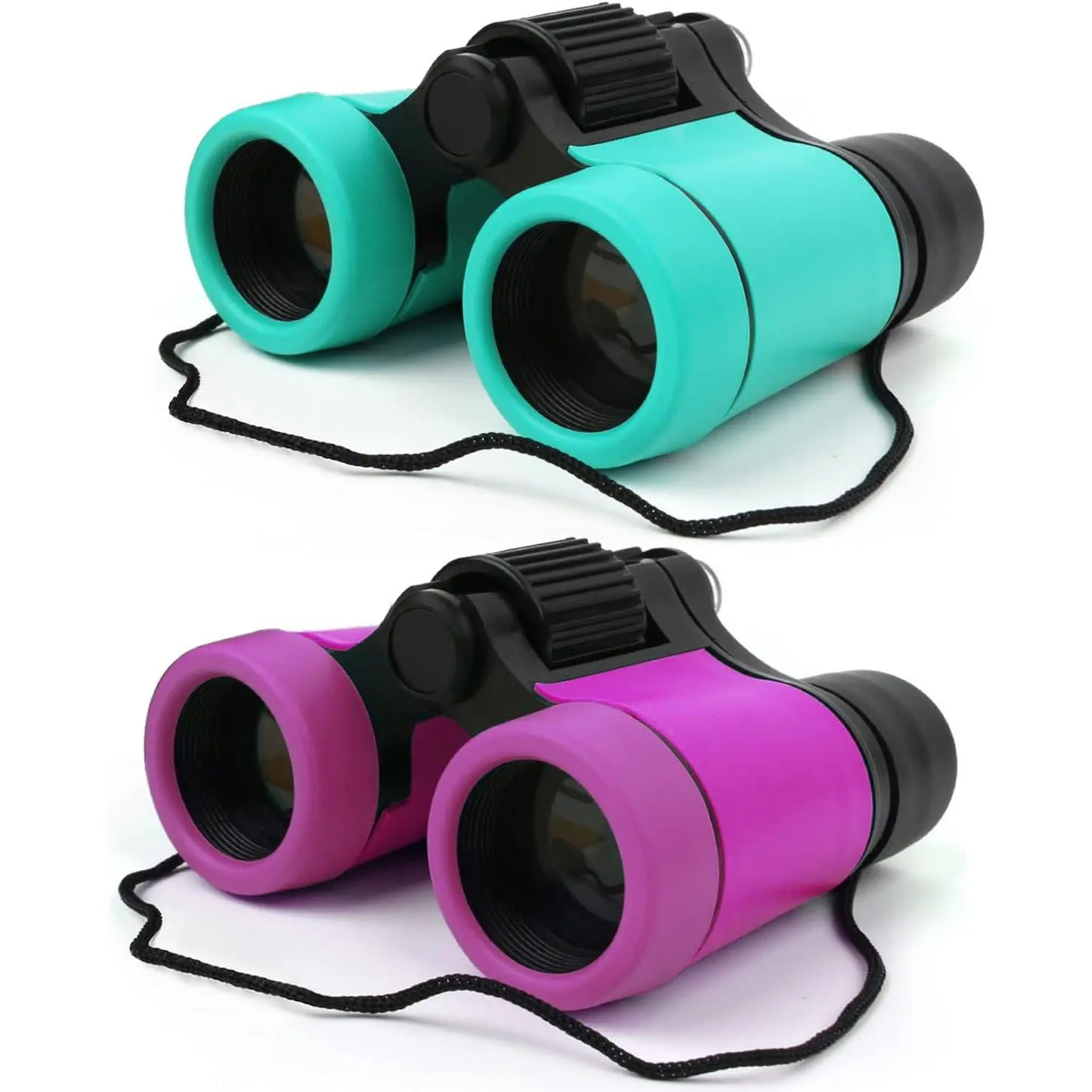 GJ X-BCT01 Unisex Kids Shock-Proof Toy Binoculars Set, Adjustable Natural Rubber Eye Protection Eyecups, Compact Pocket Size, for 3-12 Year Olds, Educational Bird Watching Hiking Gift