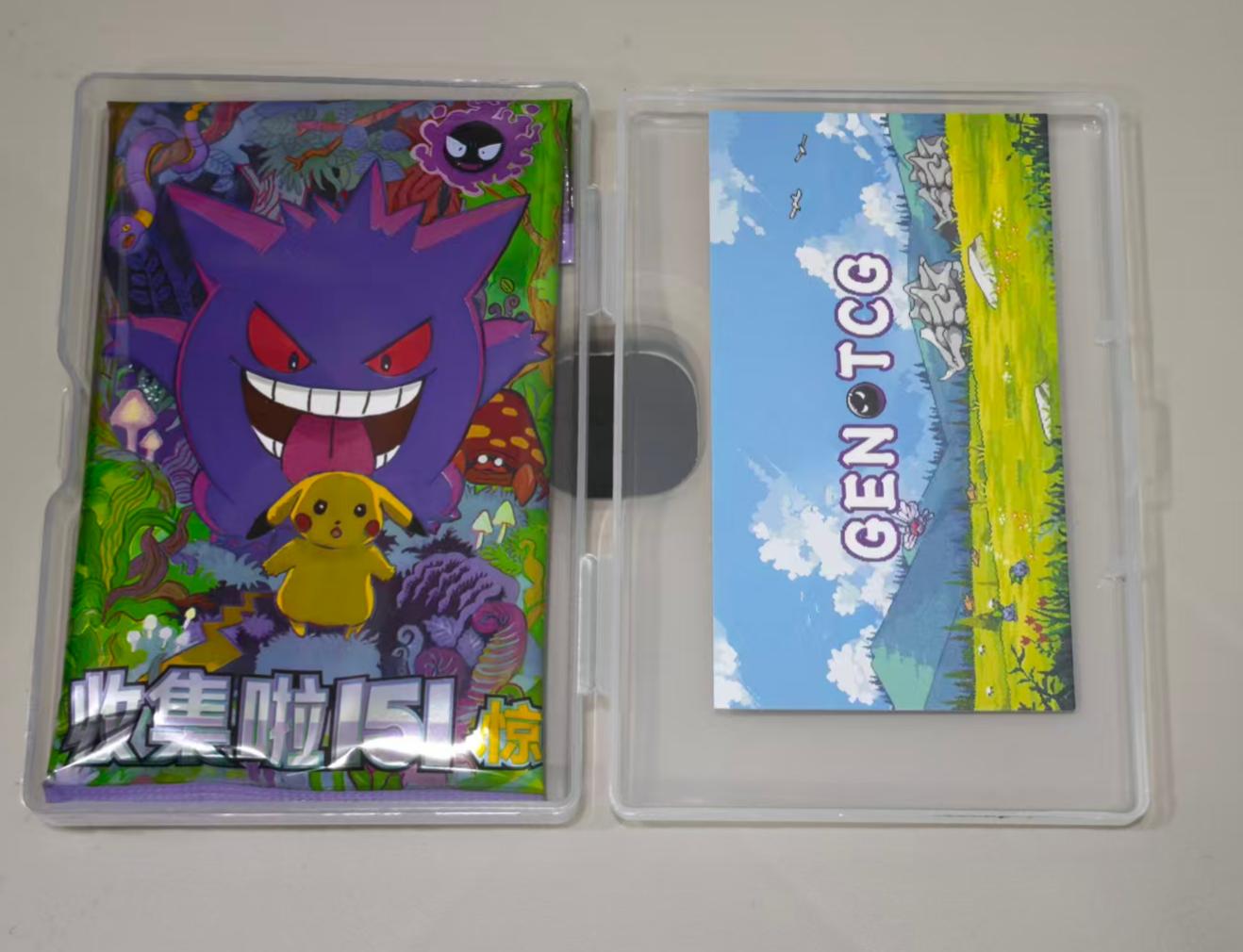 Pokemon pack collectibles mon box GENOTCG Poké Chinese TCG Collectible 151C Surprise Slim Box Unopened 15 Booster Packs 5 Cards Each Simplified Chinese Version Trick or Trade Terastal Festival Poké Phantom Fire Charizard X Valuable Car booster