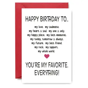 Happy Birthday Greeting Card, 1/3/50pcs Birthday Greeting Card with Envelope, Perfect for Your Beloved's Birthday, Anniversaries, Valentine's Day