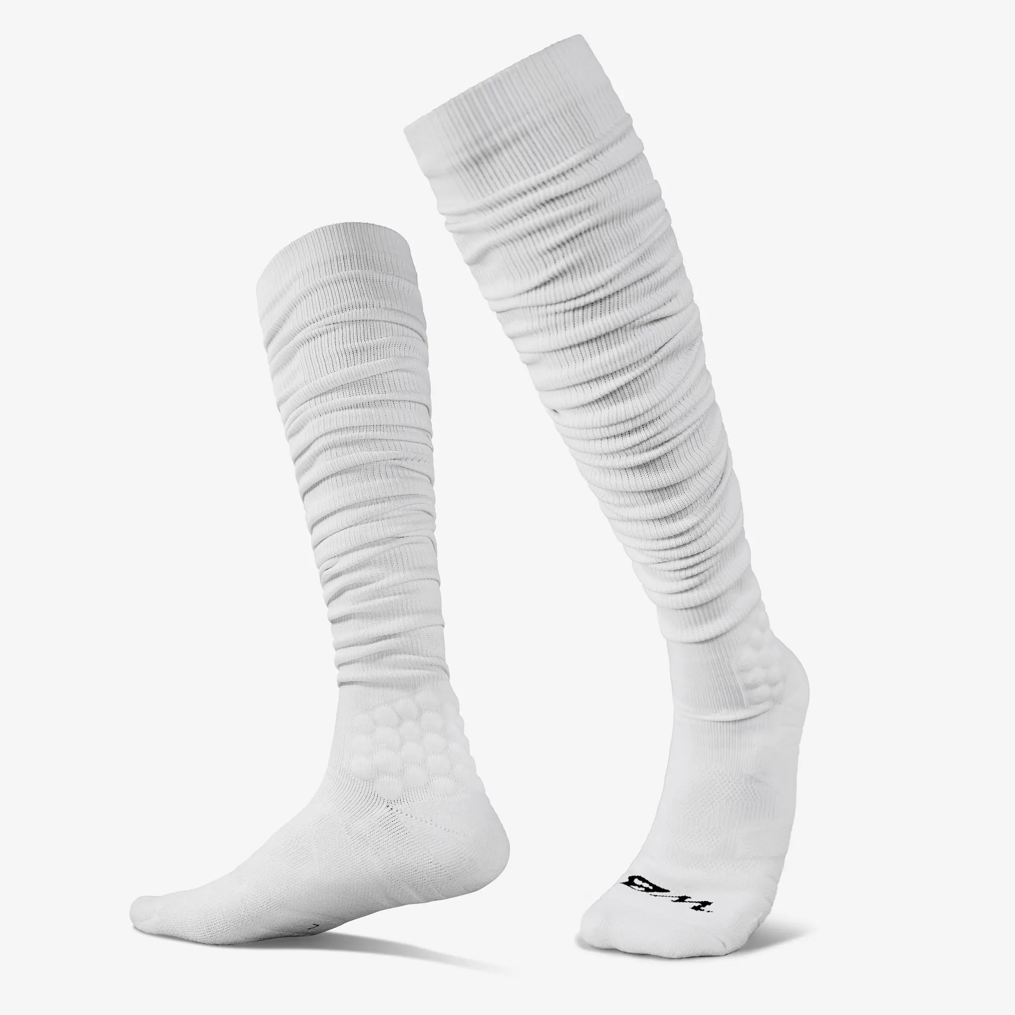 We Ball Sports Extra Long Padded Scrunch Socks, Ideal for Football, Soccer - Scrunched Look for Adult & Youth/Kids