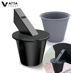 VATTAFRAST Grease Bucket with Lid & Silicone Liner, Upgraded Grill Accessories, Replacement Drip Bucket for Traeger Smokers & Grills Compatible with Traeger, Pit Boss, Z Grills, Recteq, and More Square Stee，FathersDayGift