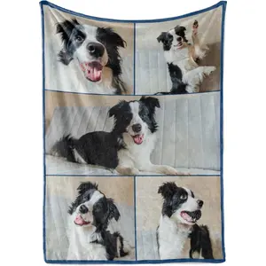 Ships Next Day, Custom Blanket With Picture - Printed In USA, Personalized Photo Blanket (Fleece – 50X60)