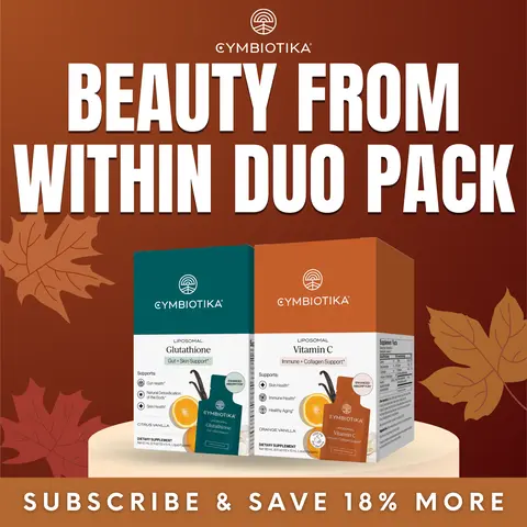 Beauty from Within Duo Pack | 12*2 Packets | Skin Brightening, Collagen, Longevity & Immune Support | Clinically Proven 3x Better Absorbed | Liposomal Setria Glutathione + Camu Camu, Acerola & Biotin | Gut Health | Plant-Based | Third-Party Tested