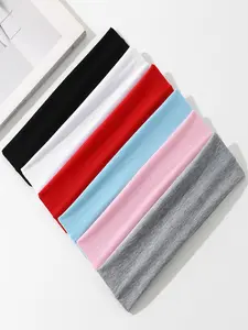 Knitted Stretch Headband Set,(6pcs) Comfortable for Yoga and Sports, Unisex Casual Wide Elastic Bands, Versatile and Simple Design, Workout Headband, Elastic Headbands