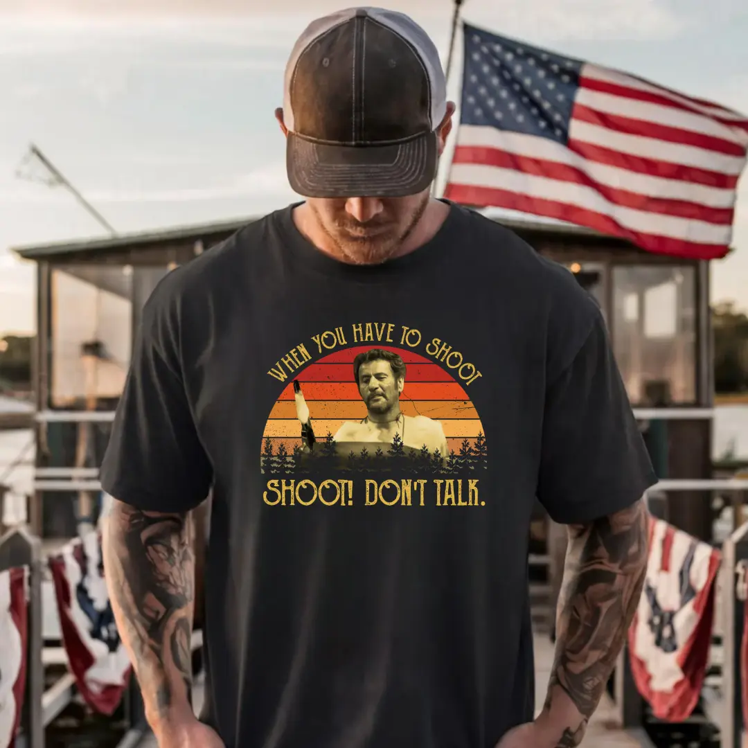 Tuco When You Have to Shoot Shoot Don't Talk Vintage 1980s Movies Men Unisex T shirt, T-shirt, Sweatshirt, Hoodie
