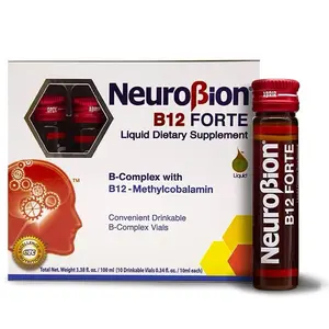 Neuro B12 Forte Liquid Dietary Supplement - 10 Vials with Vitamin B12 & Vitamin B6, Made in the US, Suitable for Adults, 18-Month Shelf Life - Healthcare, Edible Fitness