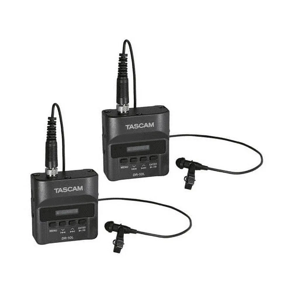 Tascam DR-10L Compact Digital Audio Recorder and Lavalier Mic Combo (2 Pack)