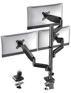 FORGING MOUNT Triple Monitor Mount, Articulating Adjustable 3 Monitor Desk Mount for 13-32inch Screens up to 17.6lbs Each, Gas Spring Monitors Arm with Tilt Swivel Rotation, Max VESA 100x100