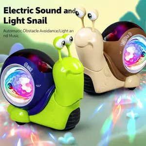 Interactive Musical Light Up Glowing Snail and Hermit Crab Toy, Unisex Children Sensory Education Gift, No Battery Included, Requires Aa Batteries