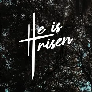 1PC “He Is Risen” Car Sticker, Universal Car Sticker, Car Decals, Waterproof Vinyl Decal, Self-Adhesive for Cars, Trucks, SUVs, Windows, Bumpers, Motorcycle Tanks, Perfect for Smooth Glass and Metal Surfaces