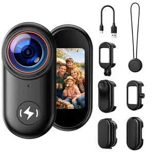 CAMWORLD 4K POV Camera with 1.4Inch Screen,Hands Free Tiny Magnetic Action Camera for Cycling Skiing Pet & Vlogging Hands Free Wearable Body Camera for TikTok Creators Teens Perfect Gift for Girls & Boys