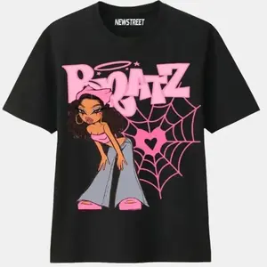 BRATZ Doll T-Shirt - Comes in Red or Black on Blk or White Shirt Short sleeve Cotton Casual T shirt graphic Cute Comfortable Summer Top