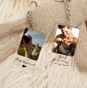 Personalized Photo Keychain: Custom Message Acrylic Keyring, Any Photo And Any Text Keychain, Accessory For Birthday Gift, Christmas Gifts