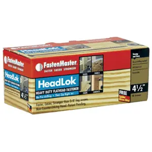 212 MAIN FastenMaster FMHLGM412-50 Heavy Duty 4.5 in. Spider Drive Headlok Screw, 50 Pack for Sailing Decking Fixings