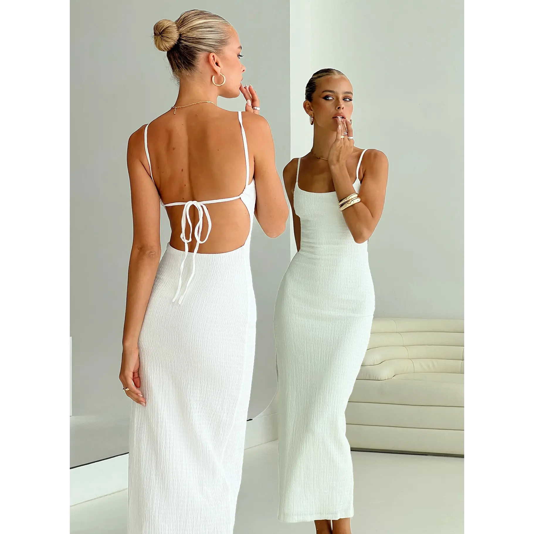 Elestria Maxi Dress White