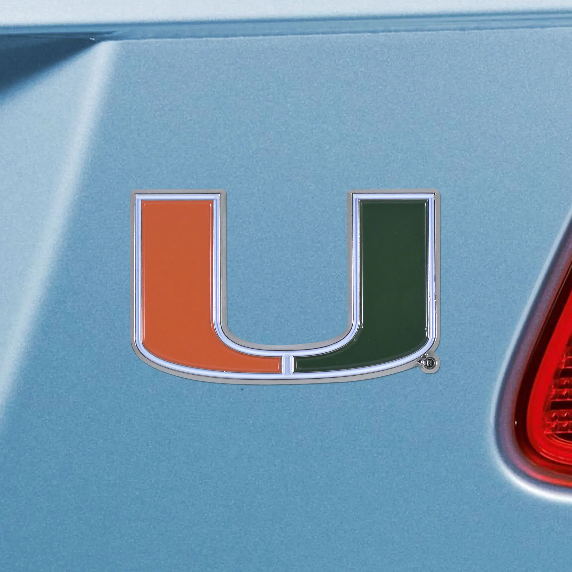 Miami Hurricanes Color Chrome Auto Emblem