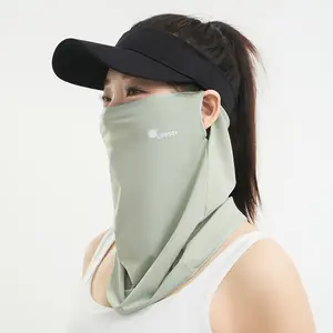 Sunscreen mask summer men's and women's thin nylon ice silk UV protection outdoor riding cover full face sunscreen mask