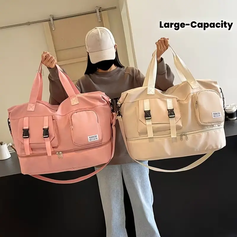 Durable Travel Duffle Weekender Bag | Multi-Pocket Organizer | For Vacation Business & Camping ✨ Travel Essentials Bag Travel Lightweight Bag, Traveling Bag, Travel Duffel Bag, Travel Duffle Bags