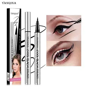 YAN QI NA Cool Black Liquid Eyeliner Pen Waterproof Ultra-Fine Tip Anti-Smudging Wing Lines Precise Application Friendly for Beginners