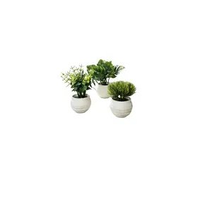 3-Piece Set Artificial Plants, Artificial Faux Greenery, 7-Inch Fake Pepper Watermelon Plant, Indoor Outdoor Decor, Realistic Hanging Plants for Home Office, Artificial Flower Plant