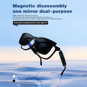 Smart Glasses, Wireless Audio Glasses, 2-In-1 With Wireless Earphones, HD Clear Call, Music Playback, Bluetooth Instant Connection, Smart Touch Control, Lightweight Design, Outdoor Sports, Travel & Leisure, Unisex, Digital Product