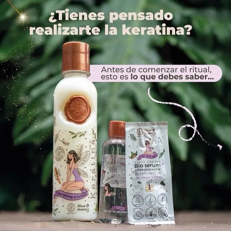 Ritual Botánico Keratina 250ml/ Organic Keratin 250 ml - Botanical Hair Care with Bio Serum Ultra Protector 120 ml & Flexible Application Technology Haircare Restore