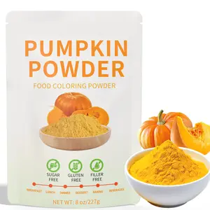 Pumpkin Powder - 8oz 100% 100% Pure Natural Food Coloring Powder, Pure Powdered Pumpkin for Making Smoothies, Cake Decoration, Coffee, Baking, Juice, Puree, Soups, Yogurts, Pancakes - 227g