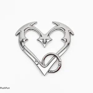 2026 New Valentine's Day Heartbreaker Carabiner, Gothic Zinc Alloy Heart-Shaped Keychain - Heavy-Duty Bold Design, Ideal for Keys & Bags, Statement Accessory for Sports & Outdoor Enthusiasts outdoorfun