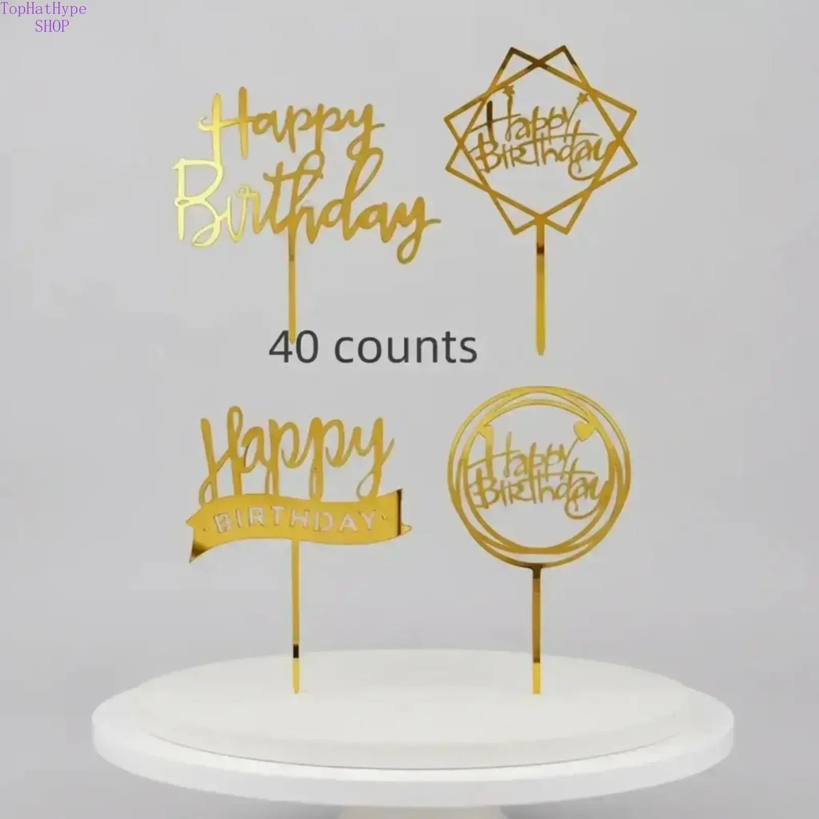 Happy Birthday Cake Topper, 40pcs/set Cake Decoration, Creative Baking Supplies for Birthday Party, Party Decoration Supplies, Cake Decorating Kit tiktokshopspringglowup,summerwins