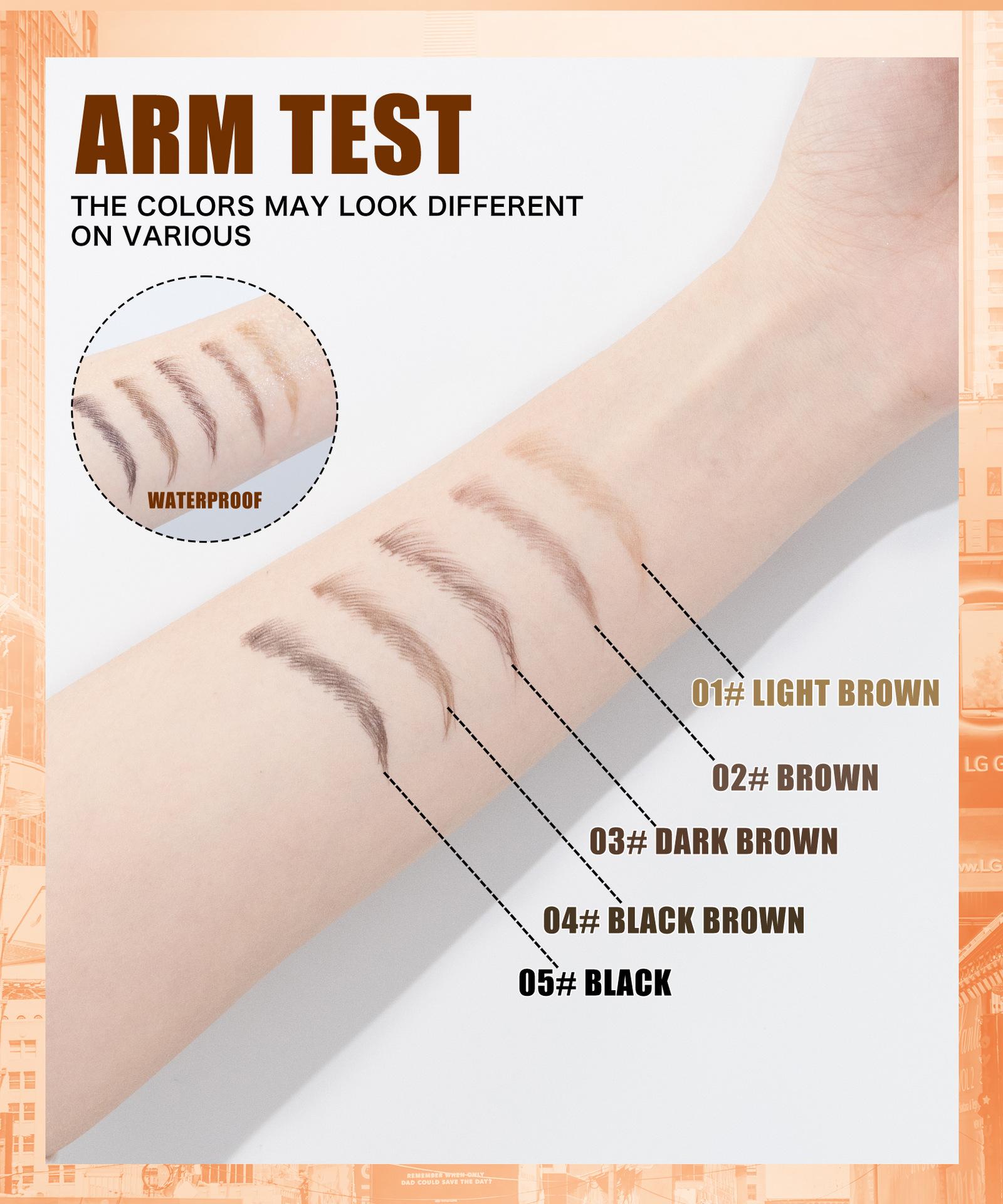 4 Tip Microblade Eyebrow Pen Waterproof, Hair Like Brow Pencil for Natural Feathered Brows, Long Lasting Smudge Resistant Makeup for Daily Wear, Work and Travel.