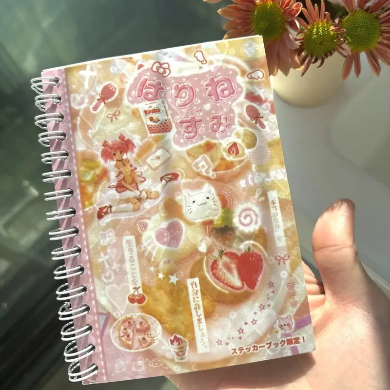 Japanese Retro Aesthetic Sticker Book Girl Hand Account Diary Sticker Cat Pear Swirl Student Decoration Material Cute Craft Gift Art Stickers Journaling Stickers Scrapbook Materials Scrapbook Accessories Scrapbooking Supplies