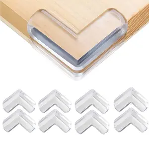 Safety Corner Protectors Guards, 8 count  Proofing Safety Corner Clear Furniture Table Corner Protection,  Soft Table Corner Protectors for  for Furniture Against  Corners