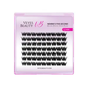 VEYESBEAUTY VB-Muse Single Length Cluster Lash invisibleBand Wispy Lightweight Softness Weightless MakeupEyelash Extensions