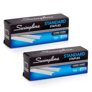 Swingline Staples, Standard, 1/4" Length, 210/Strip, 5000/Box, 2 Pack (35107) ACCO Brands