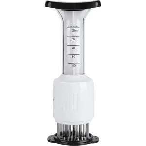 Meat Marinade Tenderizer, Needle Injector Syringe for Steaks Pork Beef Turkey Cooking Tool 304 Stainless Needles Tenderizing Marinade Infusion BBQ Grilling Food Preparation