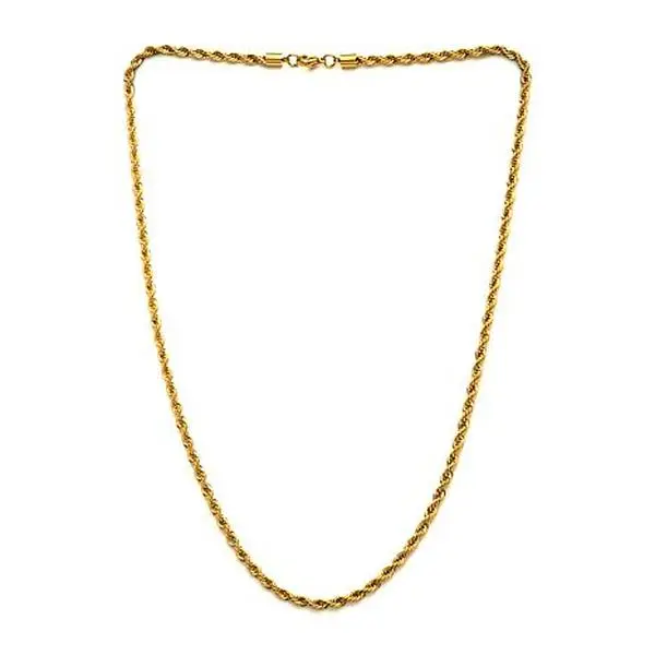 Dante Men's Gold PVD Stainless Steel 4mm Rope Chain
