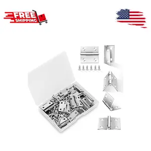 14 Sets Small Hinges with Screws, Stainless Steel
