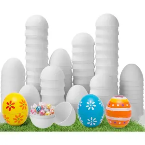 25 Pcs Paintable Easter Paper Mache Eggs DIY Blank Dyeable Eggs for Painting, Colorful Arts Crafts for Easter Hunt, Basket Stuffers, Crafting, Educational Activities Decoration