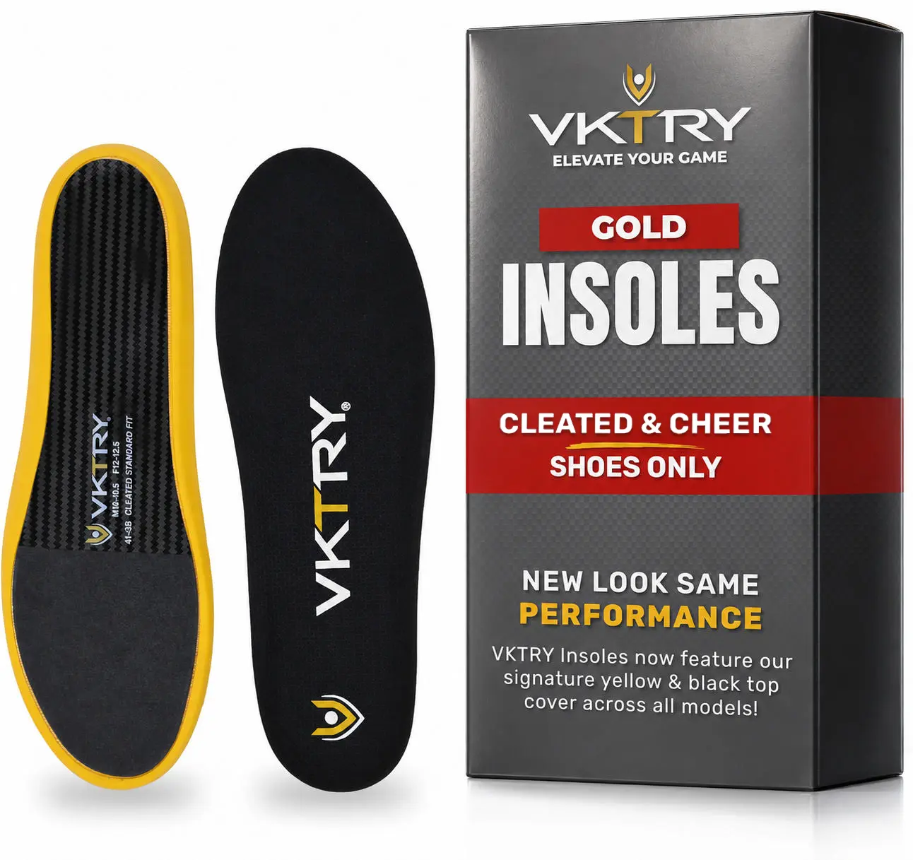 VKTRY Soccer Gold Carbon Fiber Performance Insoles