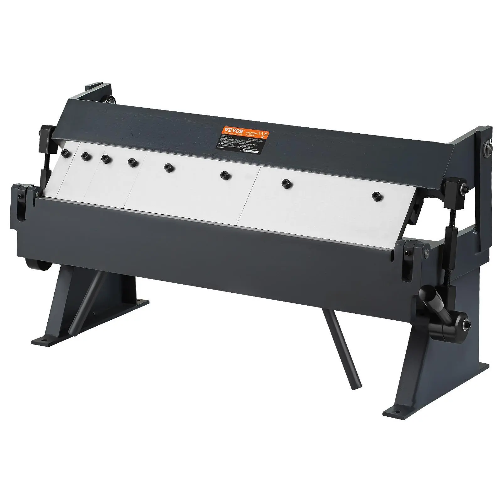 【Summerfinds】VEVOR Box and Pan Brake, 24-Inch, 0-130 Degrees Sheet Metal Bending Brake, Portable Metal Bender with 20 Gauge Low Carbon Steel 14 Gauge Aluminum Capacity, 5 Adjustable Fingers for Metal Bending