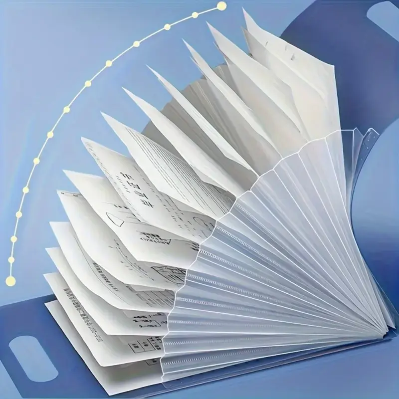 13-Layer Heavy-Duty A4 Expanding File Folder, 13-Section Multi-Pocket Document Organizer for Office, School - Paper, Exam, Receipt & Bill Storage (Office Filing Sorter)
