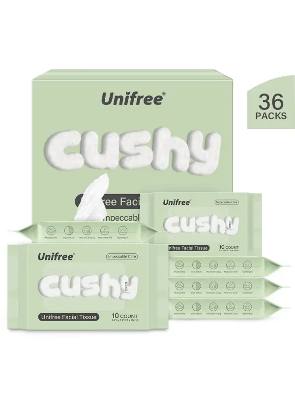 Unifree Facial Towels On-the-go ConvenientPack, 10 Count Per Bag, 36-bags Value Pack,Total 360 Count,Skincare,Comfort, makeup.remover facial Soft Soft Multi-Purpose Disposable facial face towel dry wipe