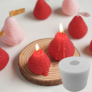 Single Strawberry Silicone Mold for Handmade DIY Candle Making, Aromatherapy Plaster Tool, Clay Drip Glue Mould