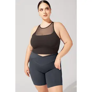 Celeste Mesh Crop Bralette - Black