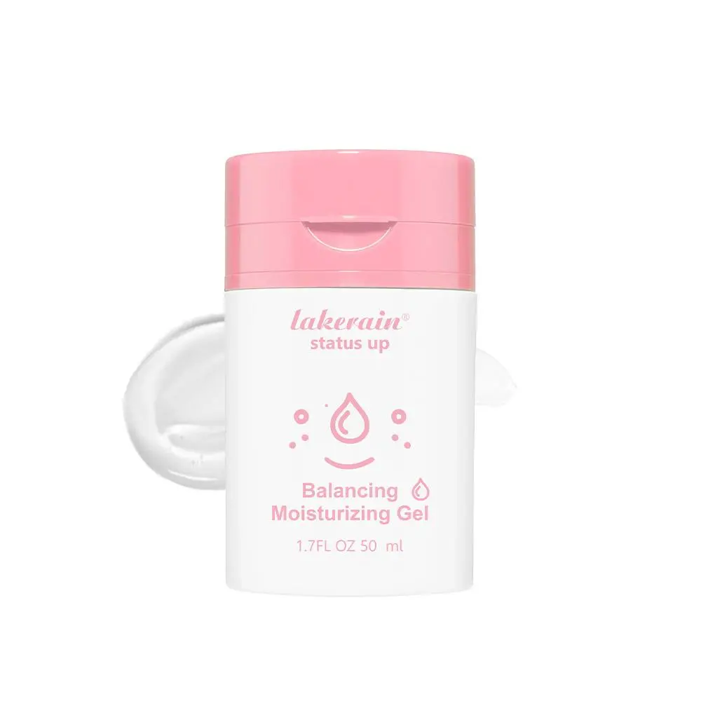 Balancing Moisturizing Gel Lightweight Daily Face Moisturizer, 1 Box Hydrating Gel Moisturizer, Radiant Brightening Skin Care for Oily or Combination Skin, Oil Control Formula, Hydrate