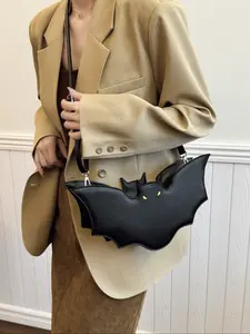Halloween Creative Bat Bag, Unique Versatile Women's Shoulder Fashionable Crossbody Bag, Holiday Gift Party Underarm Clutch