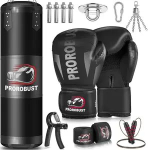 Heavy Punching Bag Set with Boxing Gloves & Accessories