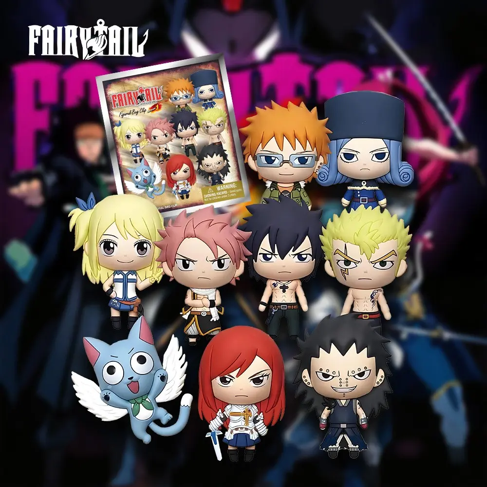 Fairy Tail Officially Licensed Blind Box PVC Keychain Figurine